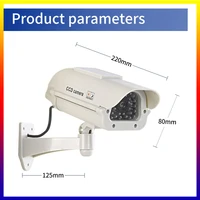 Simulation Solar Camera Waterproof Fake Camera Dummy CCD Security Camera Red Flashing Led Home Office Surveillance Scare Theft 5