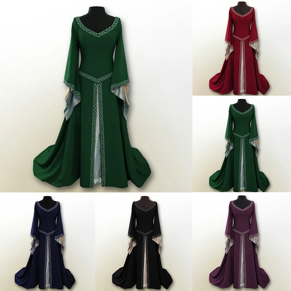For Costume Parties Medieval Dress Party Dress Formal Events Gothic Vintage Style Dress Medieval Dress Versatile Styling
