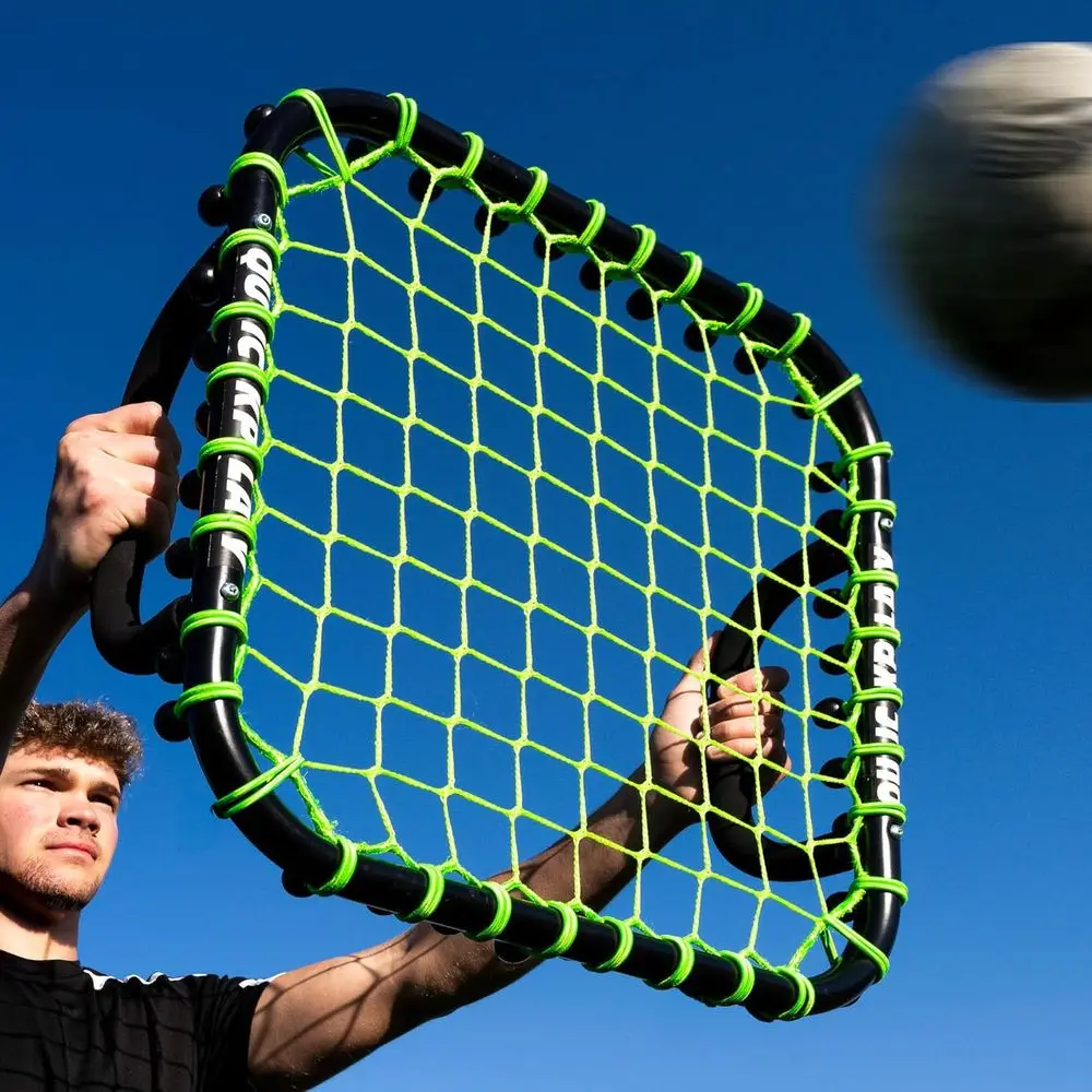 

Portable Soccer Training Net | Bouncy Surface for Random Bounces | Perfect for Goalie, Volley, and Passing Exercises