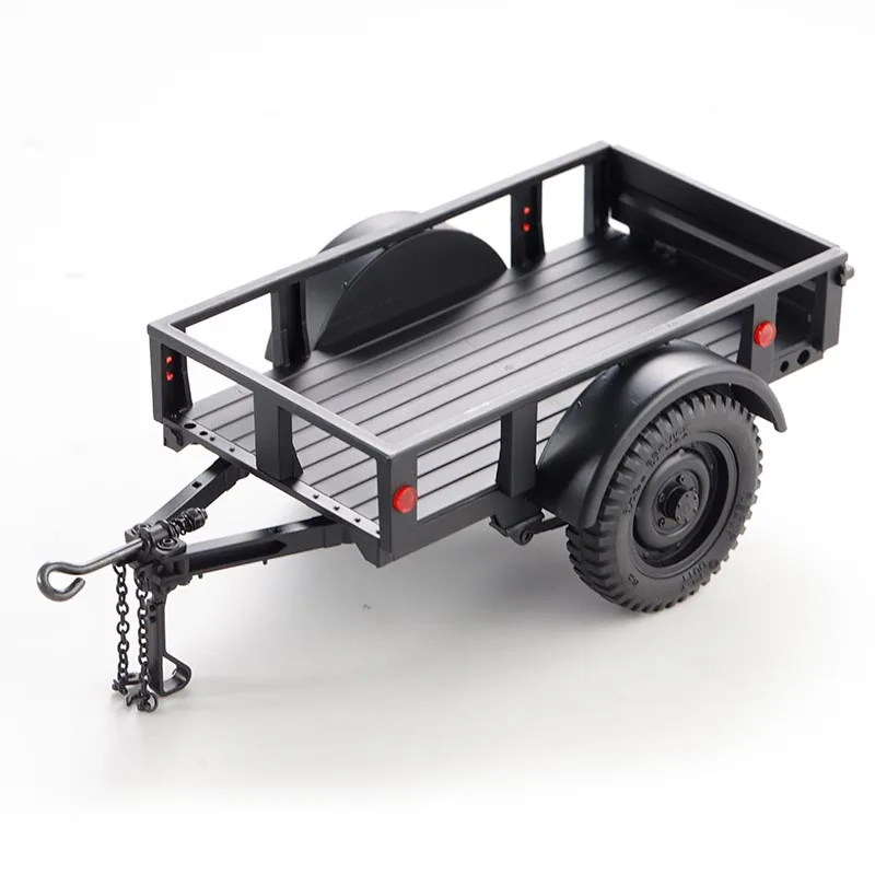 FMS C3306-C3311 RC Utility Trailer Fit 1/12 1/18 RC Crawler Realistic Cargo Hauling Trailer Upgrade Parts view 2