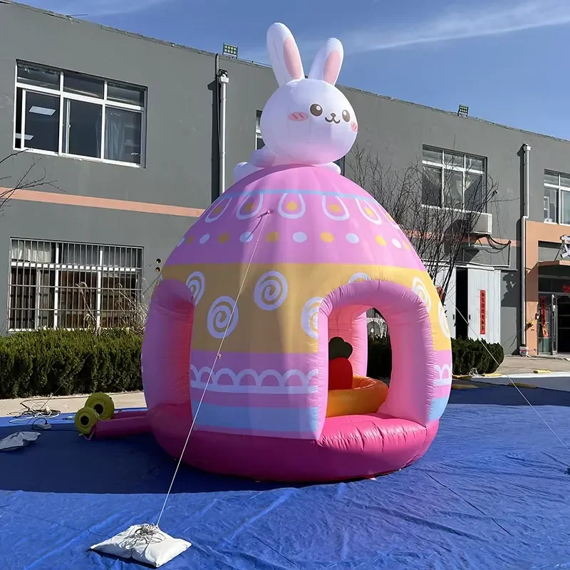 Giant Inflatable Cartoon House Tent For Kids Interactive Rabbit Hut Activity Park Entertainment Bounce Castle Outdoor Play