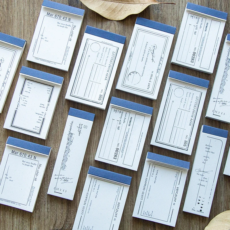 1pack/50Pcs Schedule Planning Memo Material Paper Note Taking DIY Handmade Album Scrapbooking Decorative Supplies