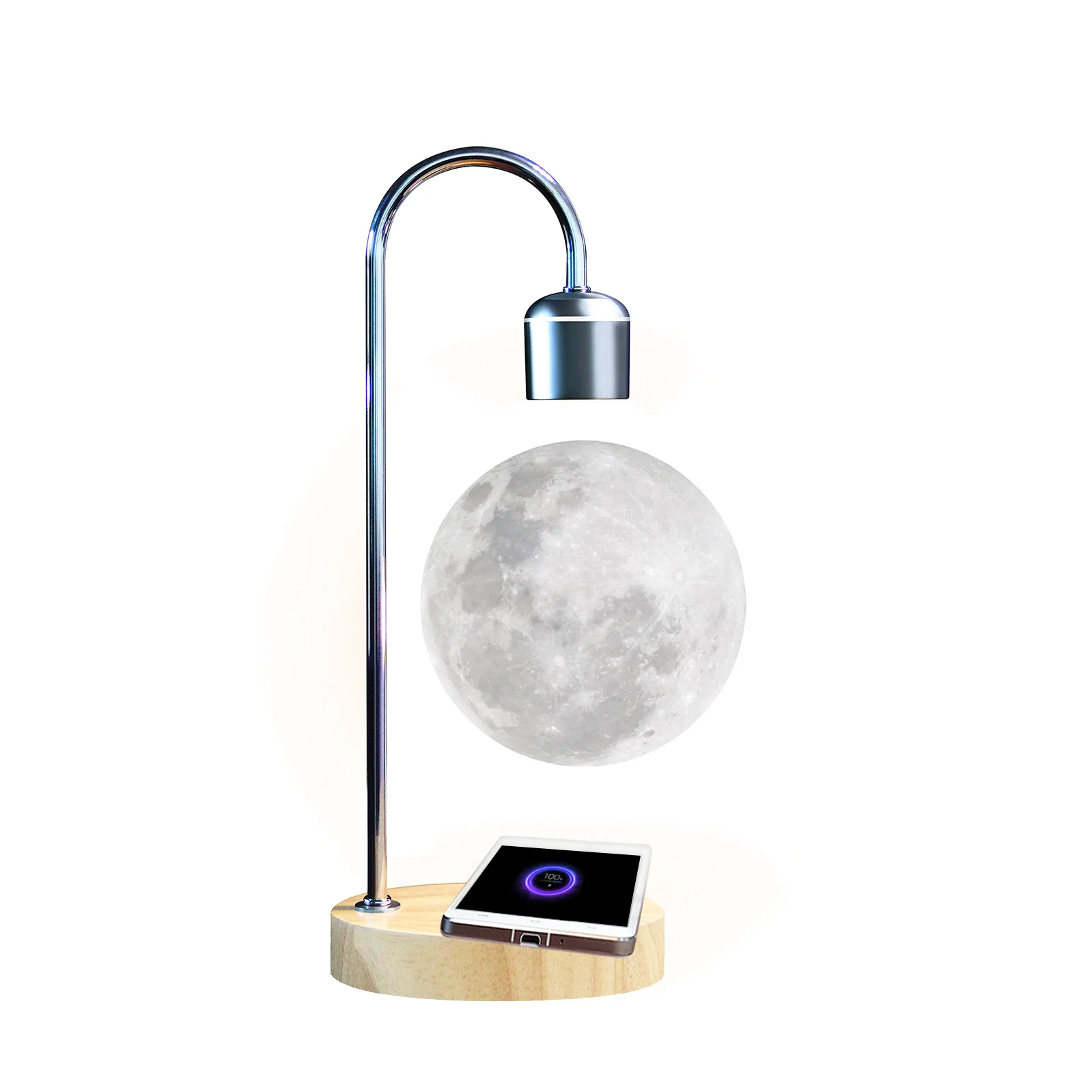 Wireless Charging Living Room Decoration Lighting Moon Magnetic Floating Table Moon Lamp