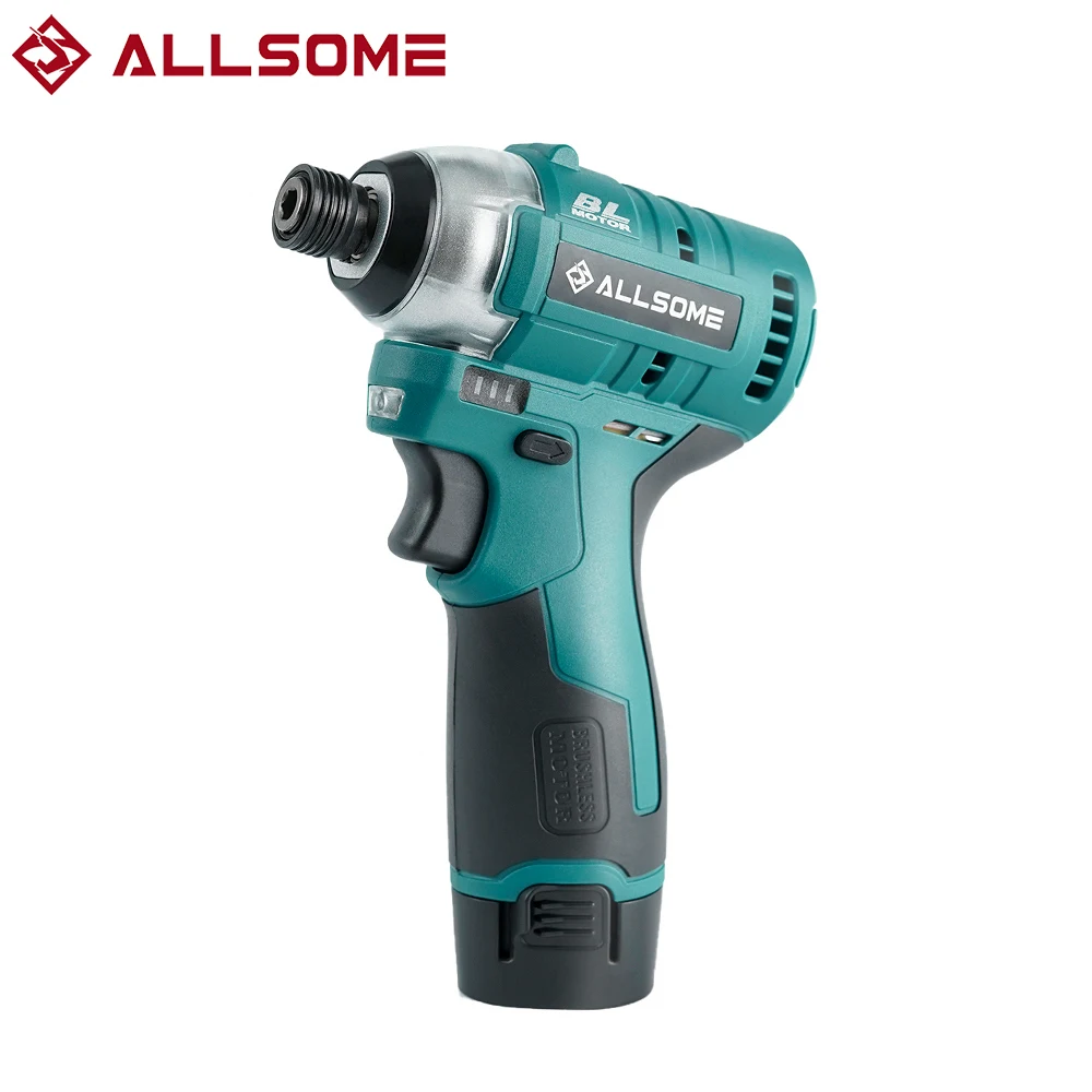 

ALLSOME 12V Brushless Electric Screwdriver Drill 120N.m Cordless Impact Driver Variable Speed Drill Driver For Makita Battery