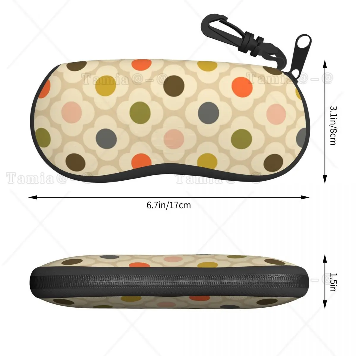 Custom Orla Kiely Flower Spot Summer Glasses Case Stylish Scandinavian Floral Shell Eyeglasses Case Sunglasses Box