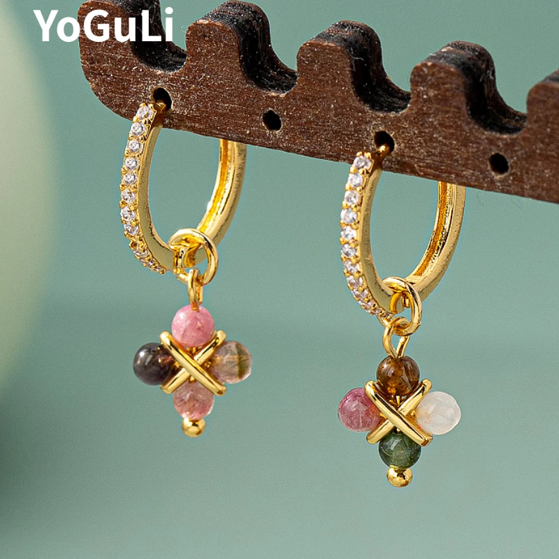 Modern Jewelry Elegant Temperament Stone Dangle Earrings For Women Wedding Gifts Delicate Design Ear Accessories Hot Sale