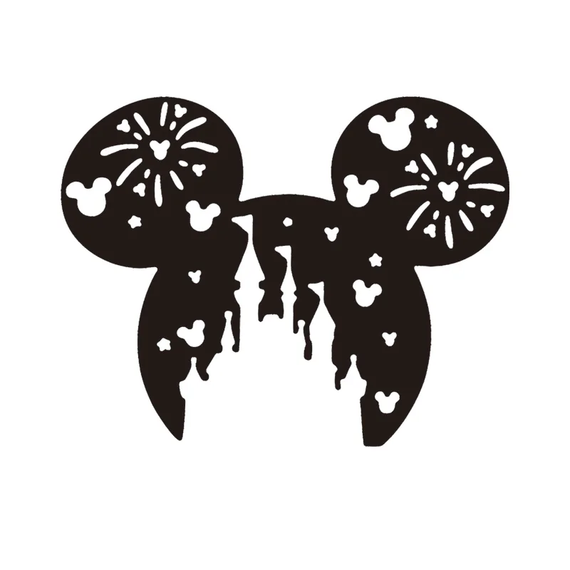 Disney Mickey With Fireworks Metal Cutting Dies Diecuts for DIY Scrapbooking Paper Card Crafts Making New 2023