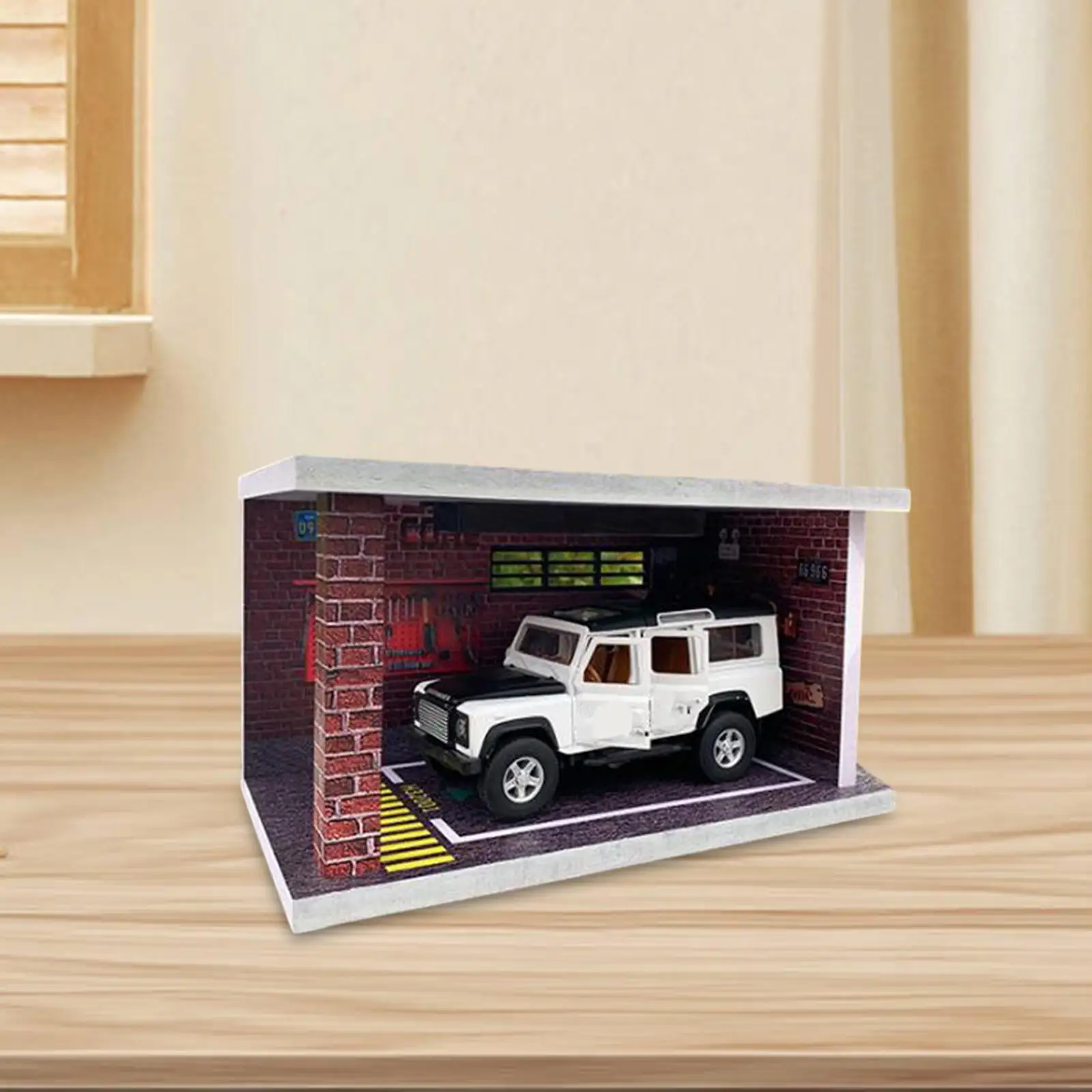 1:32 Diecast Car Display Case Vehicle Garage Showcase and LED Lighting for Collectors Toy Cars Sports Car Alloy Car Diecast Cars