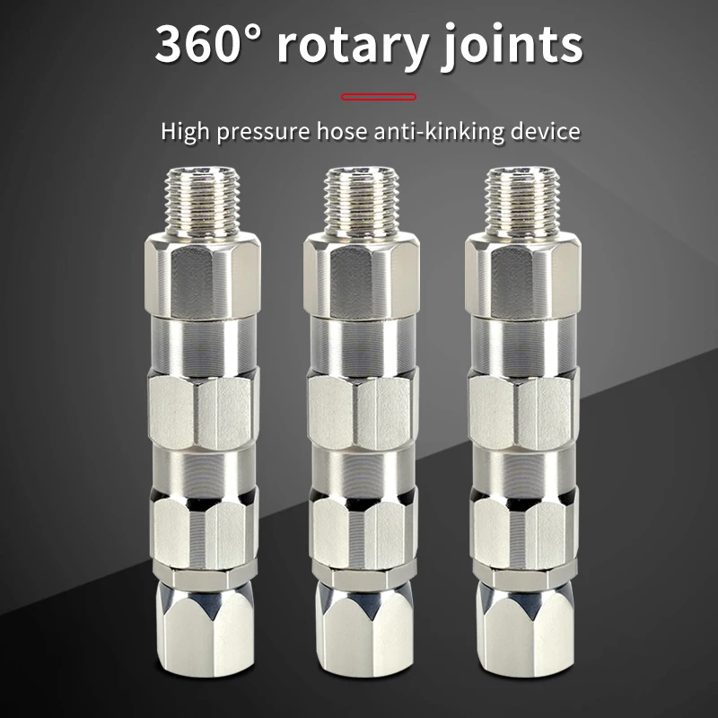 

1/4-дюймовый безвоздушный распылитель высокого давления из нержавеющей стали, шланг, поворотное соединение с фильтром для аксессуаров для трубных соединителей