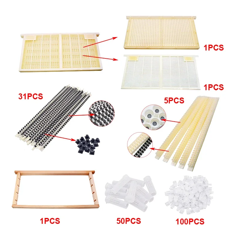 Bee Queen Rearing and Royal Jelly Producing No Graft Queen Rearing Kit Complete CQR-3C Queen Rearing Bee Queen Breeding System