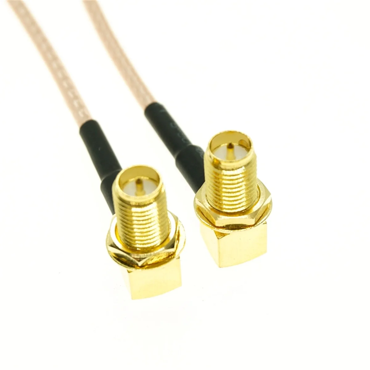 

RP-SMA Female Bulkhead Right Angle to RP-SMA Female Jack Right Angle RF RG316 Jumper Cable Adapter for Huawei Modem