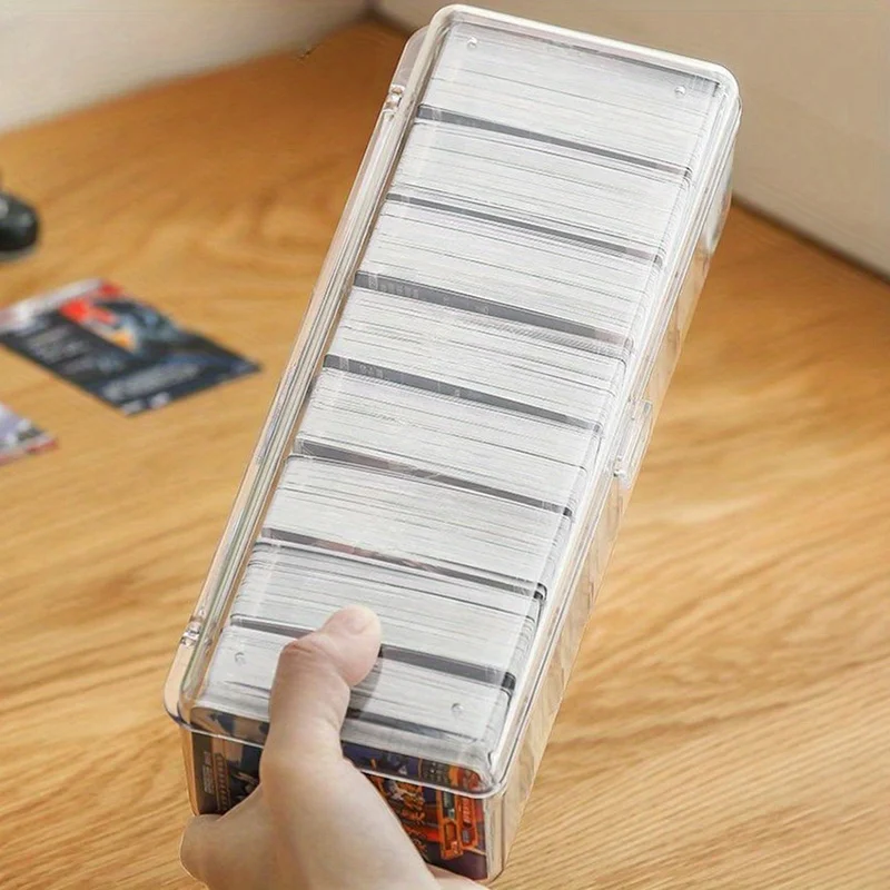 1pc Transparent Hot Trading Card Deck Box Large Capacity Container Card Organizer Storage Collectible Game Card Cases