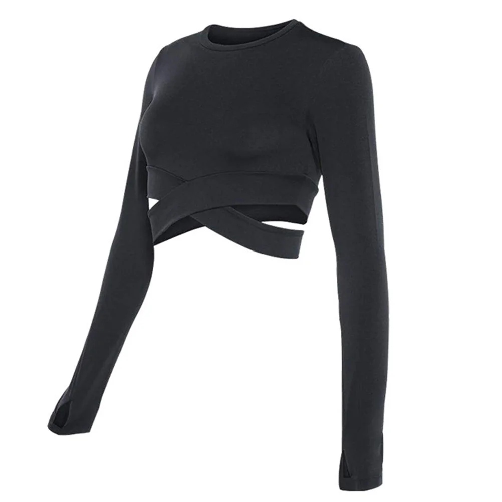 

1Pcs Yoga Top Comfortable Close-Fitting Quick Dry Breathable Yoga Long Sleeve Workout Upper Clothes Women Sportswear