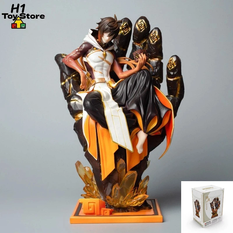 

Zhongli Figure Genshin Impact Anime Figure Statue Game Peripheral Earthly Arrival Rock King Emperor Collectible Decor For Fans