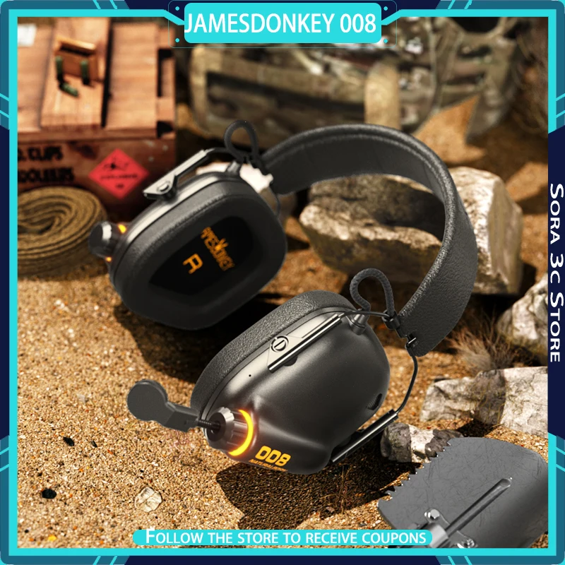 

Проводные наушники JamesDonkey 008. Стильные наушники 7.1. с микрофоном с шумоподавлением. Игровые наушники для киберспорта с RGB.