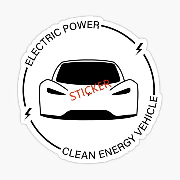 ملصق على شكل ورقة خضراء لباب أو جدار EV ومحطة شحن السيارة الكهربائية Eco ev ملصقات جل للدراجة والسيارة الهجينة #6