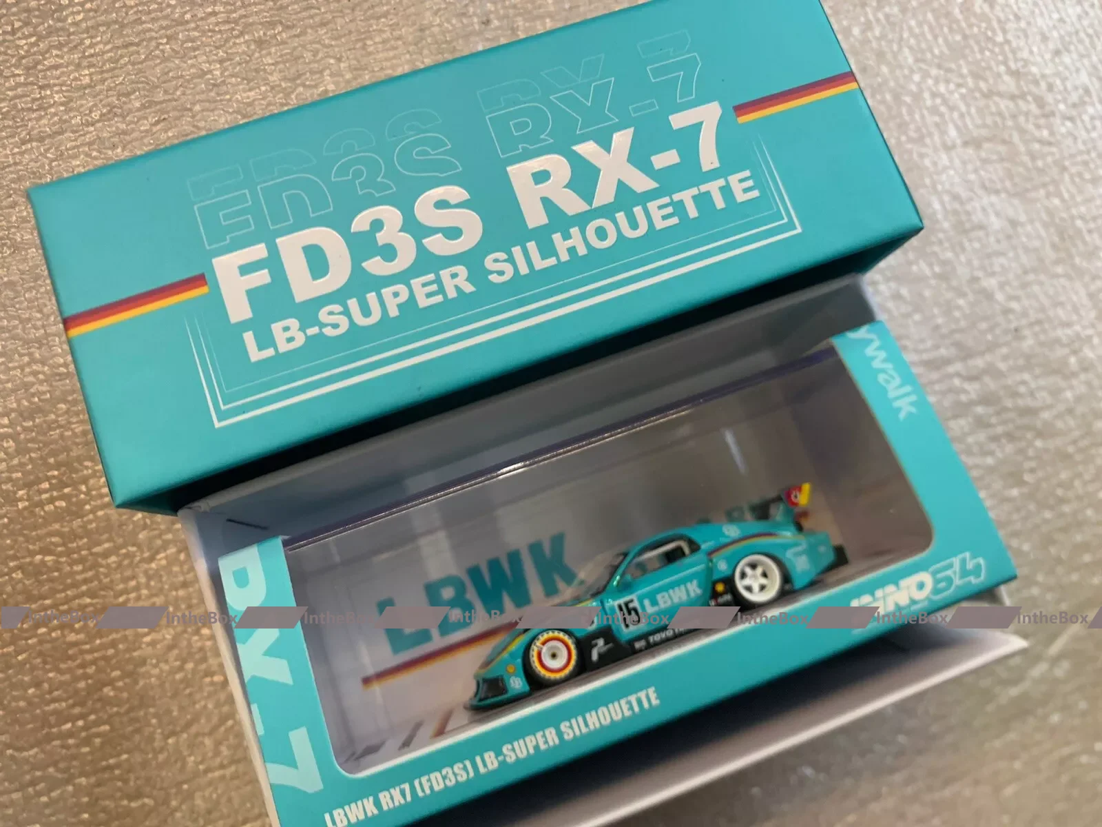 صورة ظلية LB-Super, LBWK, Inno64, RX7, FD3S, مجموعة سيارات موديل Diecast, إصدار محدود, لعبة هواية, 1:64