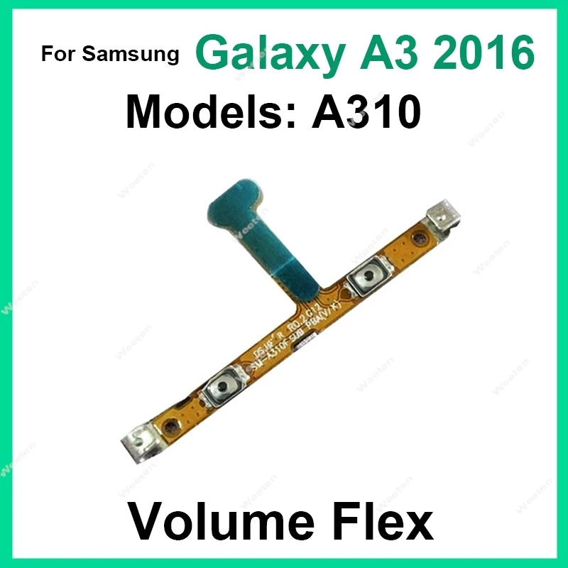 Power Volume Switch Flex Cable For Samsung Galaxy A3 A5 A7 2016 A310 A510 A710 Side Button Key Flex Cable Repair Spare Parts