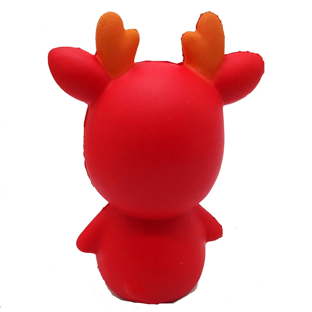 New Jumbo Kawaii Red Deer Squishy Simulated PU Scented Slow Rising Squeeze Funny Toy for Baby Kids Christmas Gifts