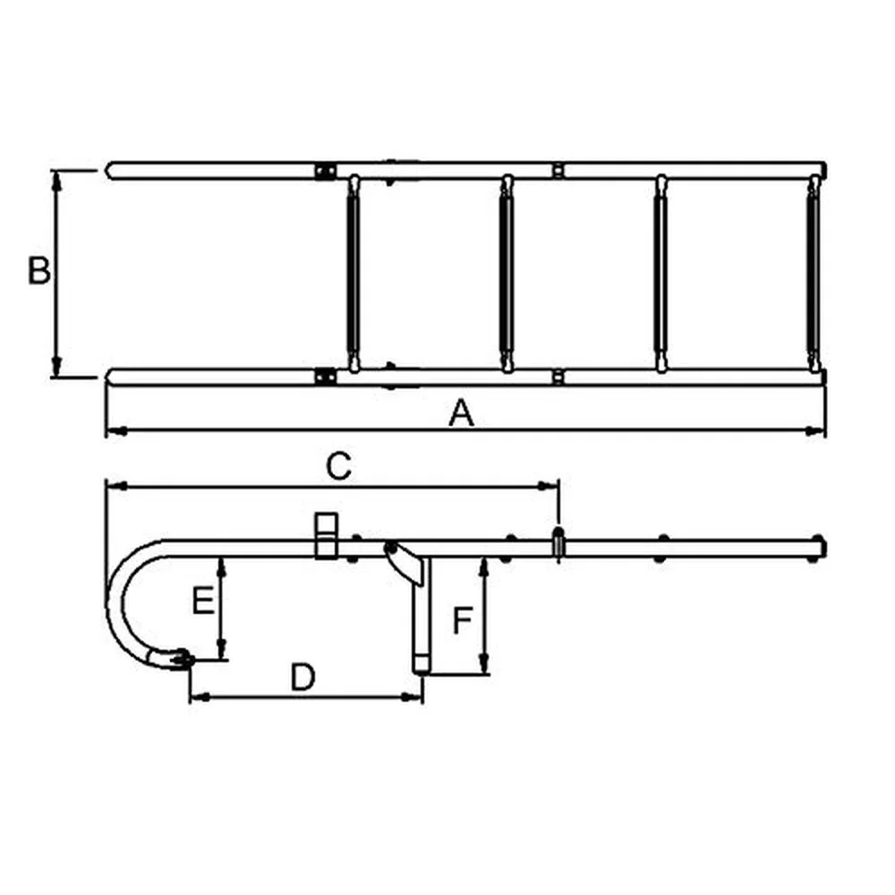 4 Step Gunwale Mounted Removable Ladder w Standoffs Marine 304 Stainless Steel Heavy Duty Boarding Ladder Corrosion