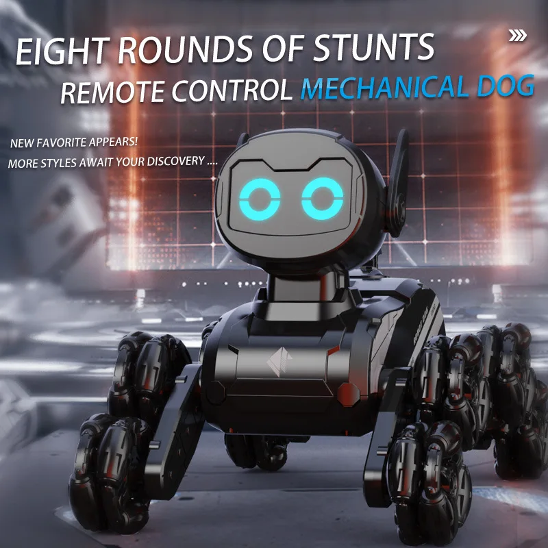 

Eight-wheel robot dog with hand sensor remote control four-wheel drive electric robot boy and girl stunt toy for children