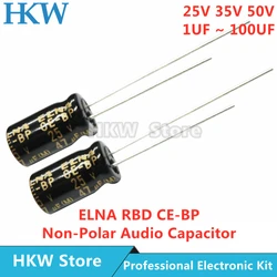 10pcs/lot ELNA RBD CE-BP Series Non Polar Nonpolar Bipolar HiFi Audio Capacitor 4.7UF 10UF 22UF 33UF 47UF 100UF 25V 35V 50V 20%