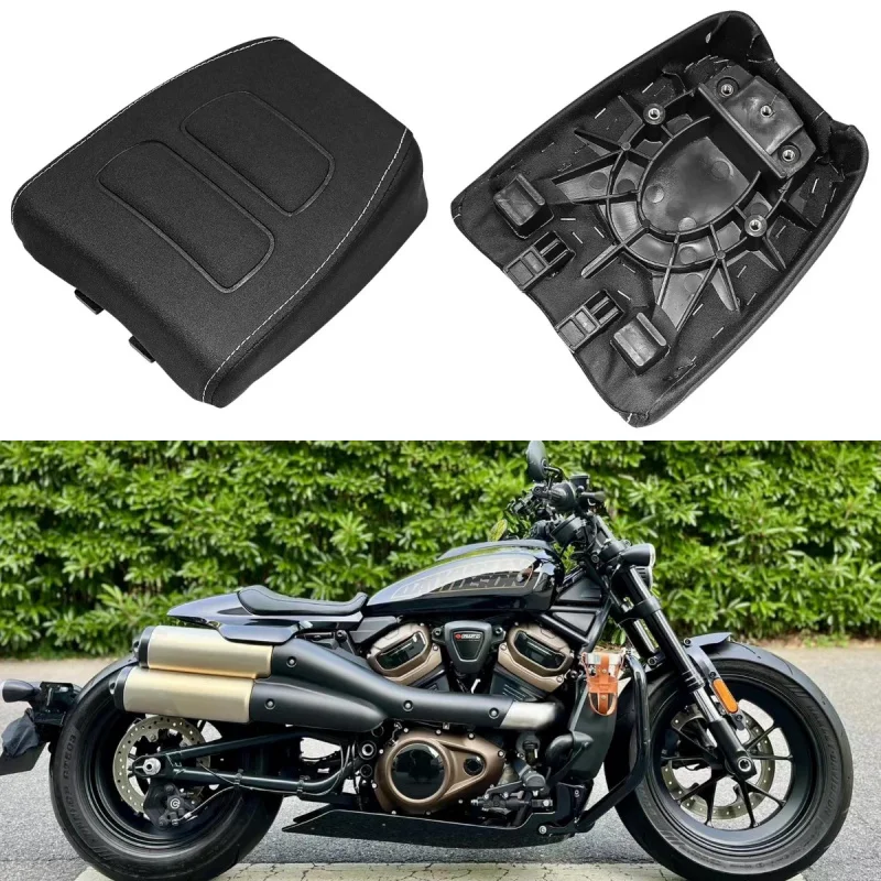 

Black motorcycle rear pad passenger seat cushion PU leather cover for Harley Davidson Sportster s 1250 rh1250 2021-2022