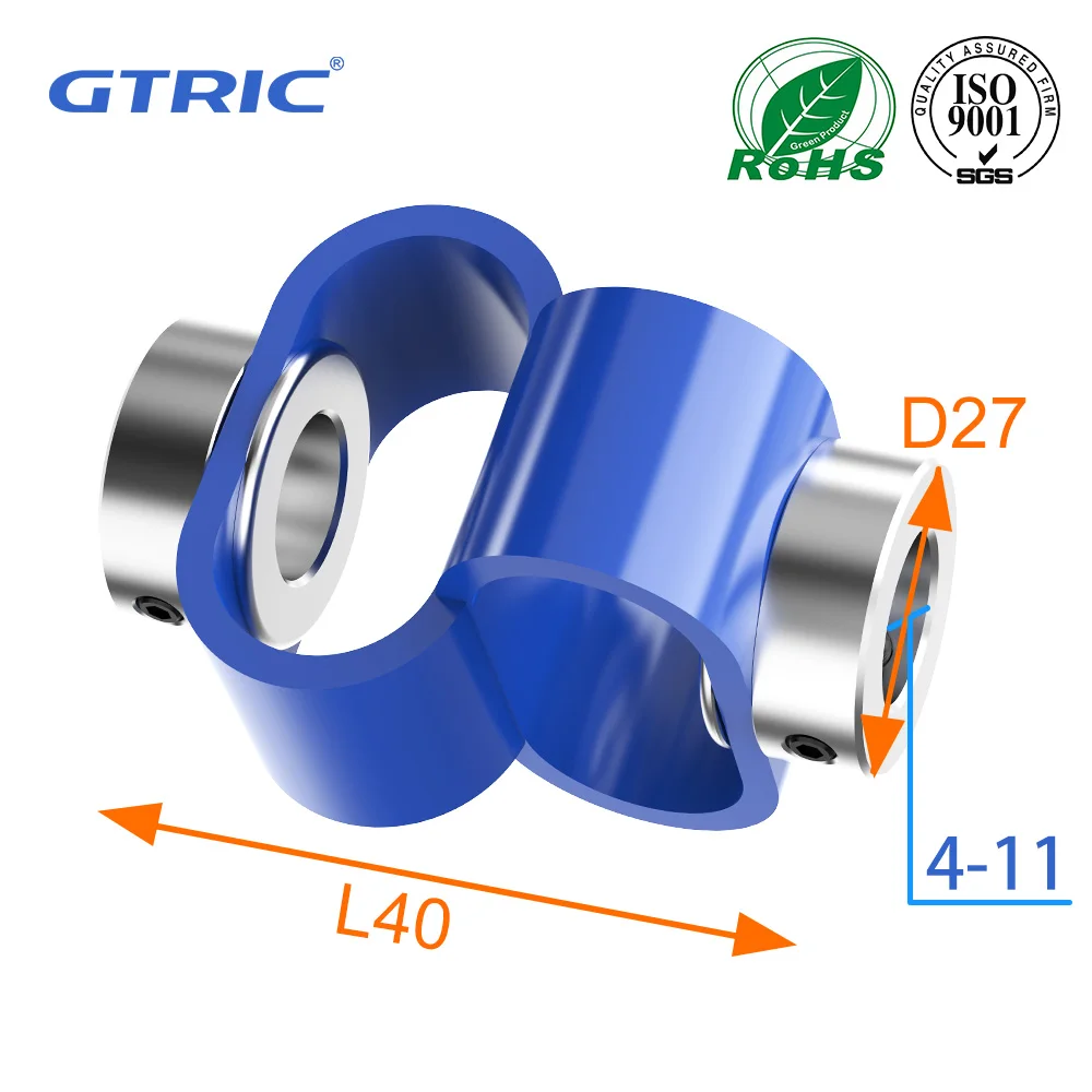 GTRIC 8-shaped Coupler D27L40 Plastic Elastic Flexible Eccentric Declination Coupler GB Type Aluminum Alloy Encoder Coupling