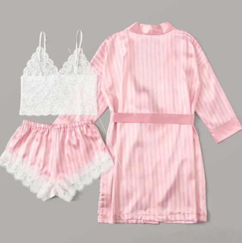 

Women's Home Wear Pajamas Nightdress Short Sleeve V-Neck Spring Summer Autumn Winter Seasonal Use Underwear Sleepwear Set