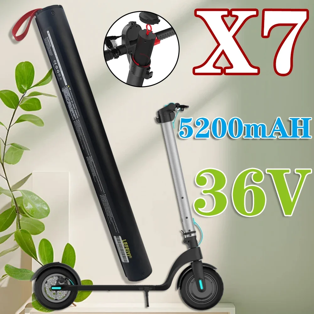 36V 5200mAh X7 Scooter Battery Foldable Built-in Rechargeable Batteries for Huanxi HX X7 Scooter Electric Scooter Battery 36v