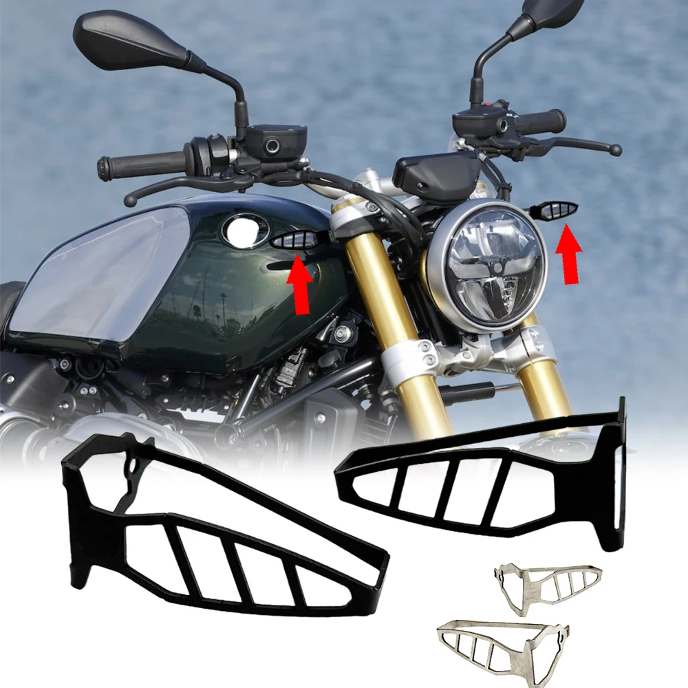 

New Motorcycle Accessories Front Turn Signal Light Shields Lamp For BMW R12 R 12 NINET r12 2024 2025 ninet r 12
