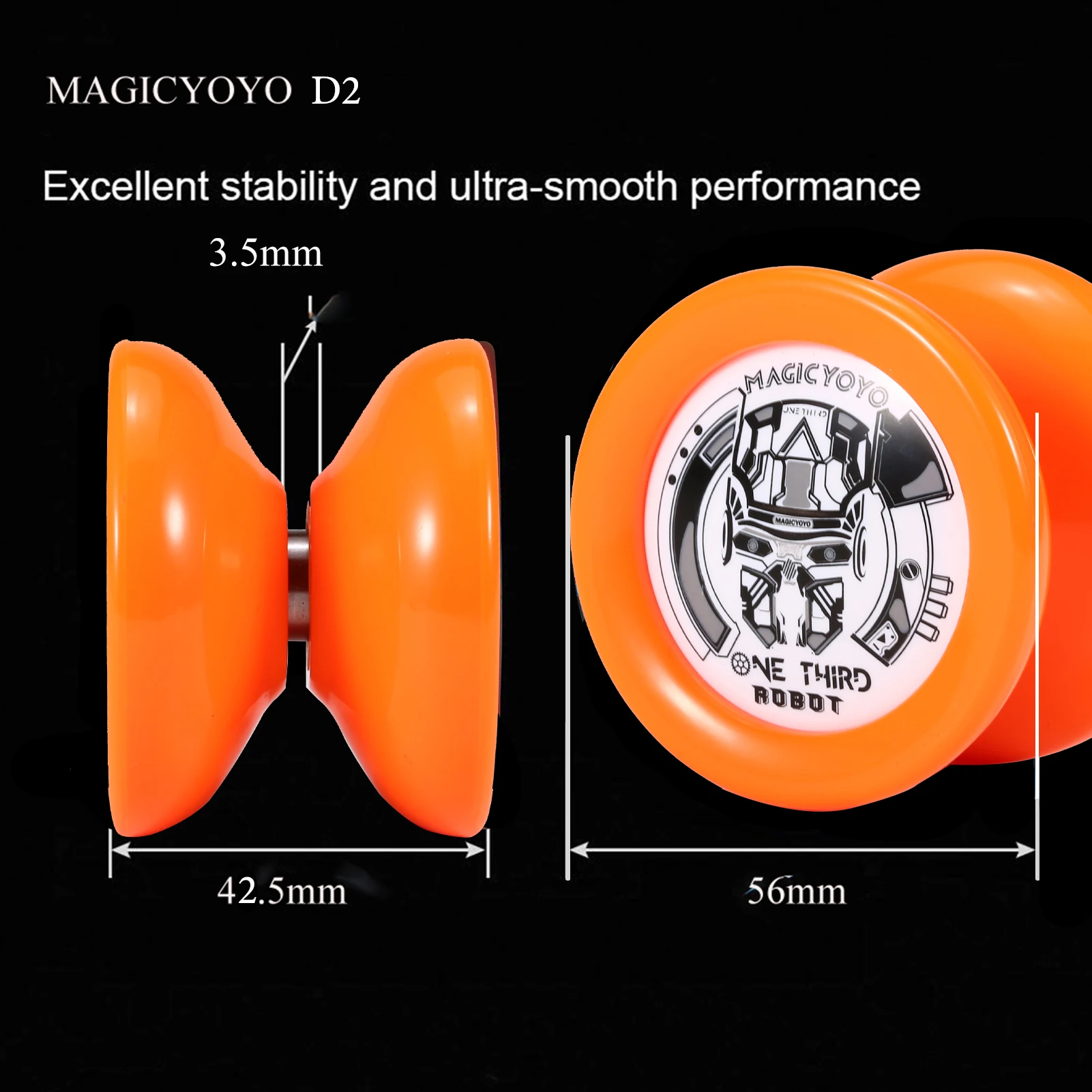 MAGICYOYO D2 Professional Yoyo U Bearing Lightweighted Yoyo for Amateurs Beginners Professional Players Gift Toy for Kids Boys