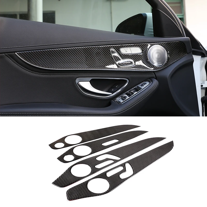

Soft Carbon Fiber For Mercedes Benz C Class W205 GLC Class 2014-2020 Interior Door Decoration Panel Cover Trim Car Accessories