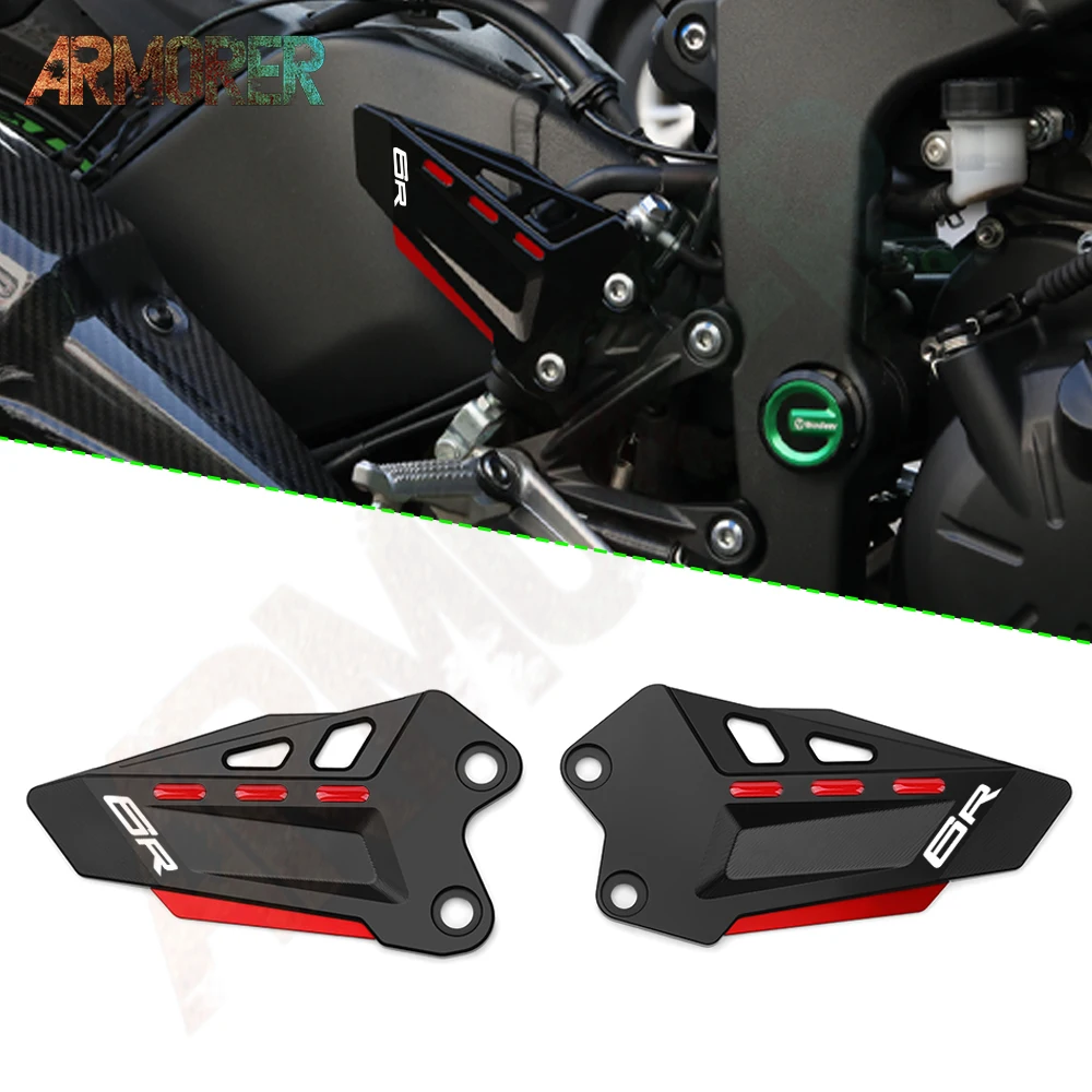 

Аксессуары для мотоциклов, подножки с ЧПУ, пяточные пластины, защитная декоративная защита для Kawasaki ZX6R 6R ZX-6r zx6r ZX 6R 2019-2025