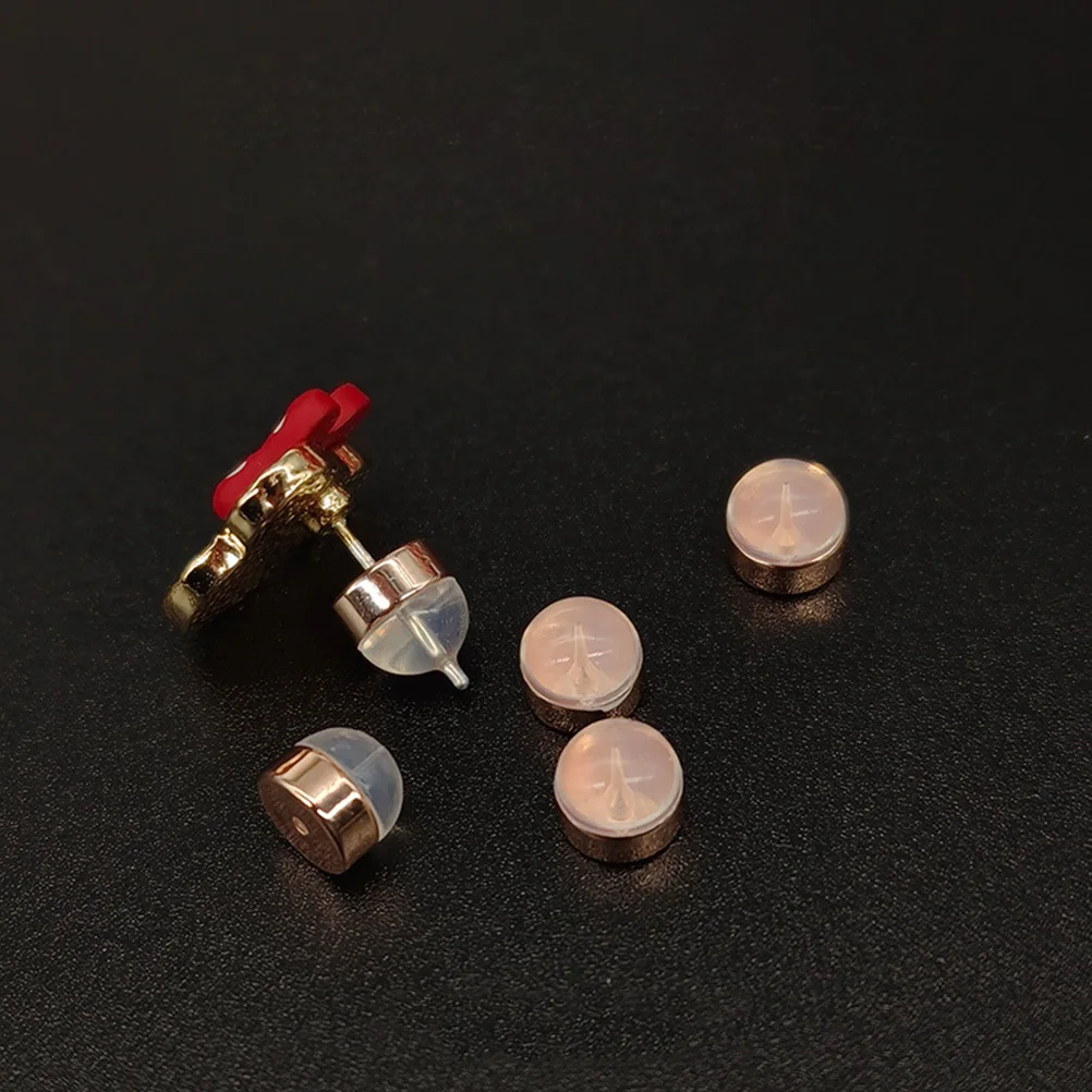 

12 шт. Защитные заглушки для серег для женщин, надежные фиксаторы для серег-гвоздиков, аксессуары для ювелирных изделий, прочные застежки для ушей