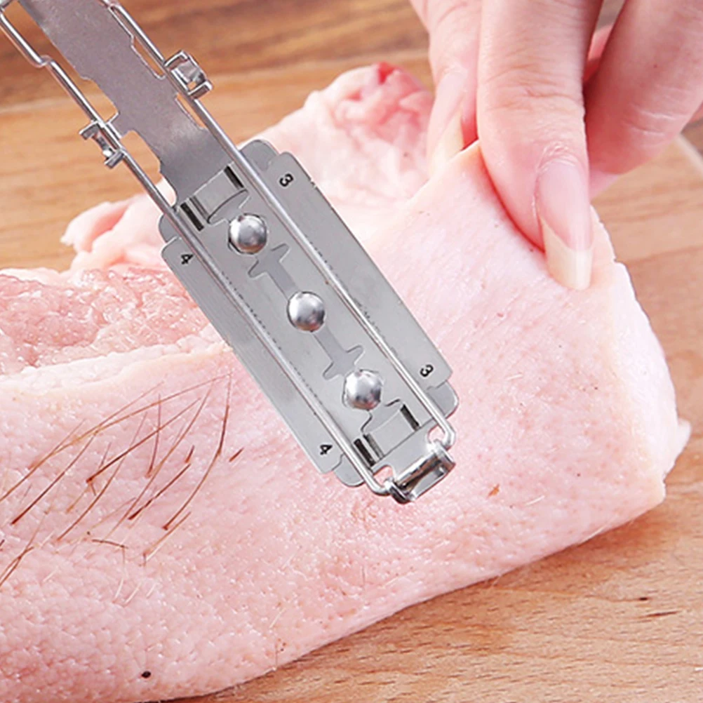 

Stainless Steel Pig Hair Scraper Durable Kitchen Gadgets for Farm Ideal Gift Practical Use Ergonomic