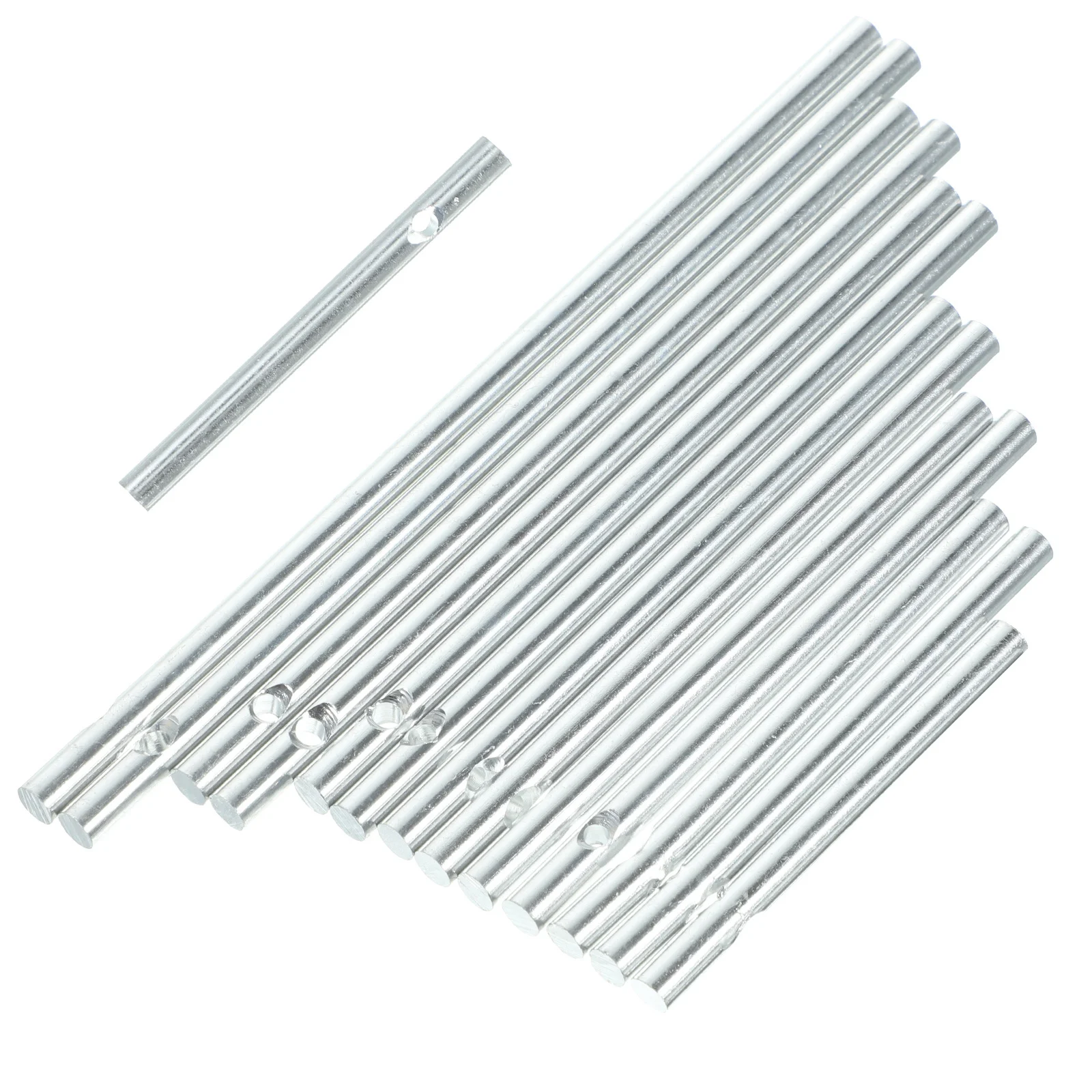 

2 set 2 Sets Wind Chime Aluminum Tubes Hollow Metal Pipes For Diy Decorative Crafts Replacement Parts Pre-Drilled Easy
