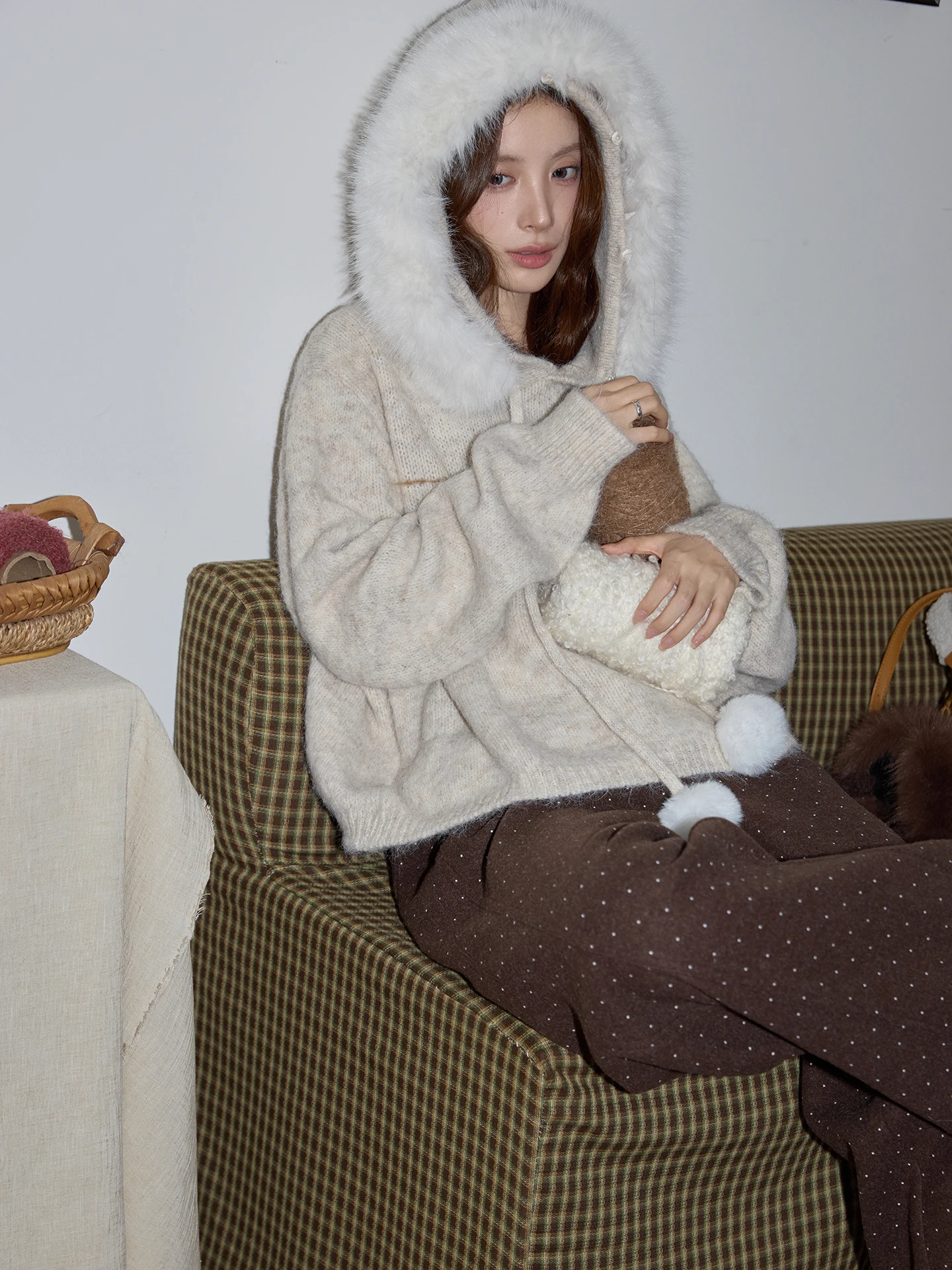 

Korean Sle Thiened Hoodie Sweater Women's Loose Casual Lazy Long Sve Overhead Top for Winter Commute Polyester Nylon W...