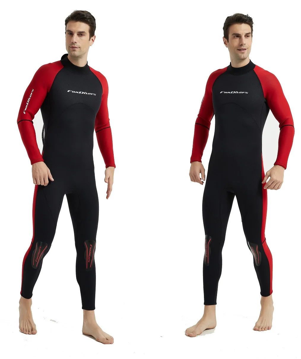 3mm Neoprene Wetsuit Swimwear Men Long Sleeve Patchwork Swimsuit Scuba Diving Suit One Piece Surfing Jellyfish Dive Cloth