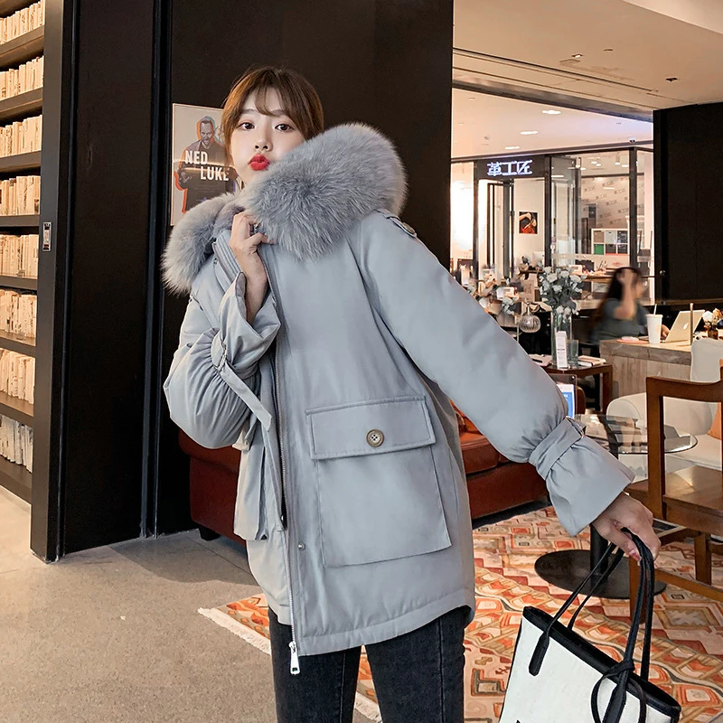 Thick Winter Down cotton Jacket Women Parka 2022 Mid-length Warm Outerwear Loose Cotton Coat Female Korean Slim Jacket