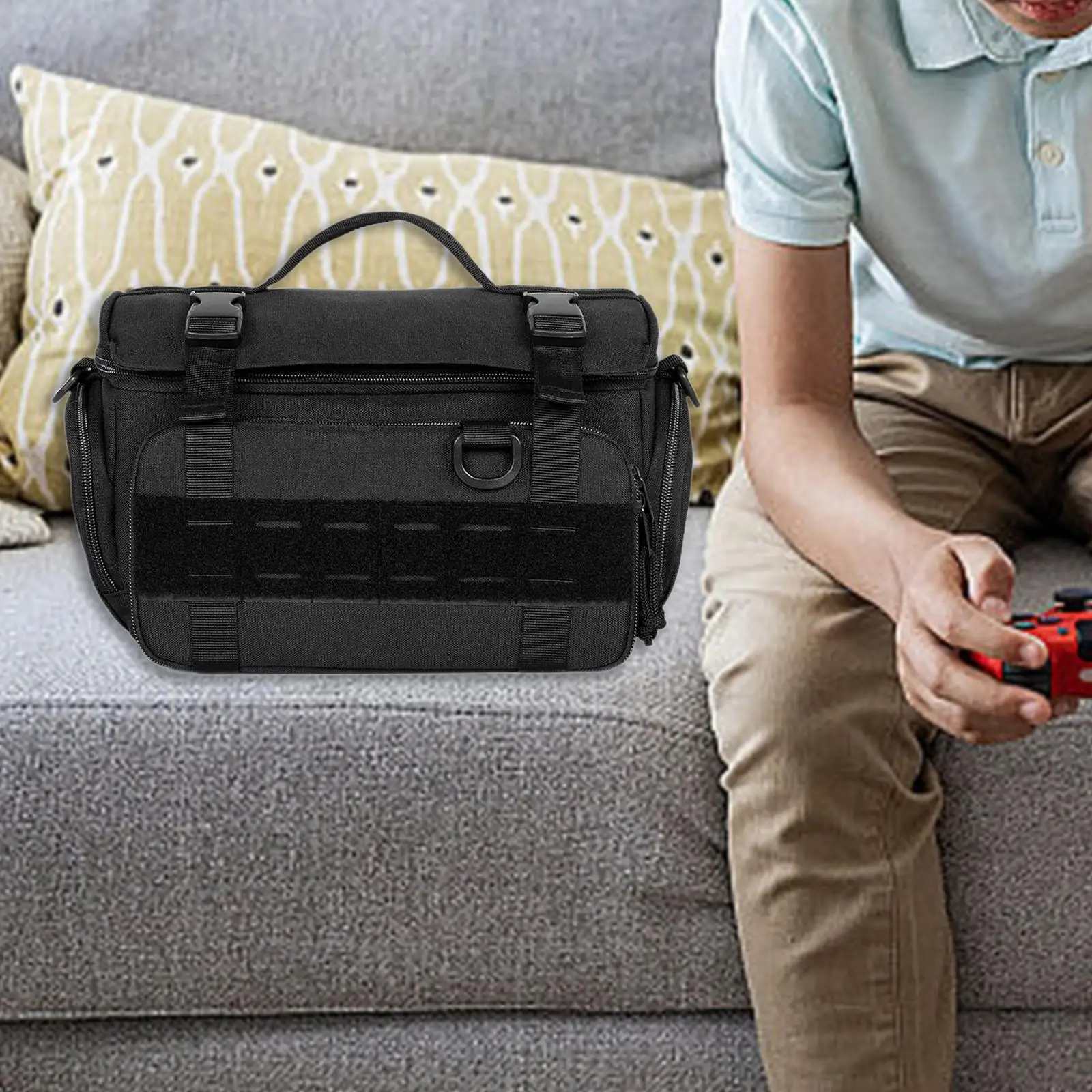 Game Console Tote Bag Travel Storage Pouch for Adapter Cable Game Cards