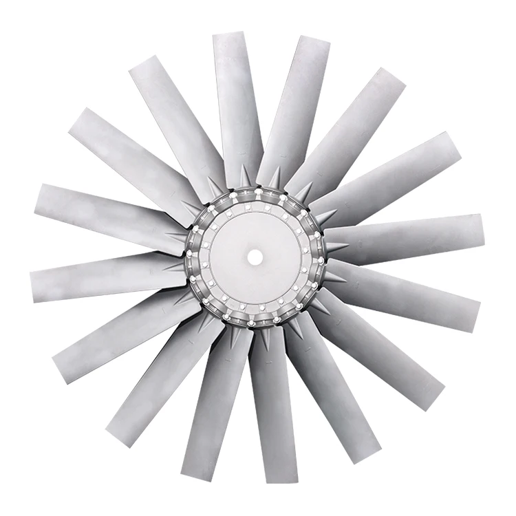 Aluminium Alloy 16 Blades Axial Blade Impeller Condenser Fan Factory Industrial Adjustable Axial