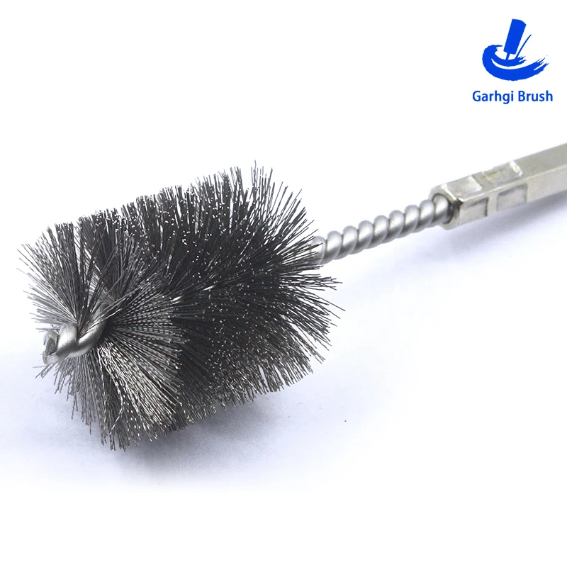 Spazzola metallica per trapano elettrico con codolo esagonale da 1/4" in filo intrecciato in acciaio inossidabile per la pulizia del foro Sbavatura Lucidatura Utensili manuali Metallo