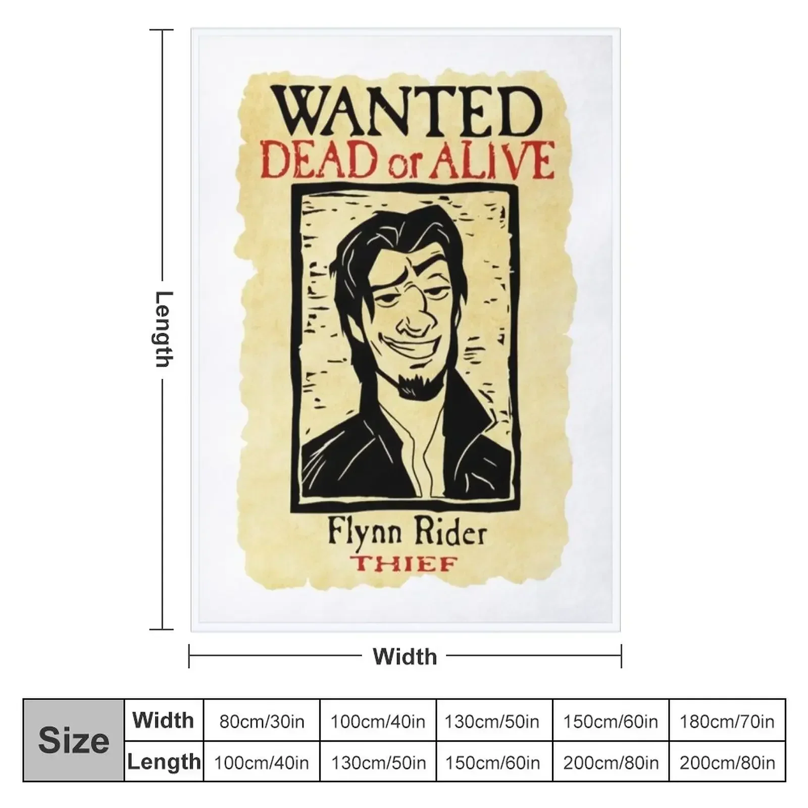 Wanted-Flynn-Rider-Broken-Nose-Triblend Throw Blanket couch cozy soft plush fuzzy picnic outdoor blanket