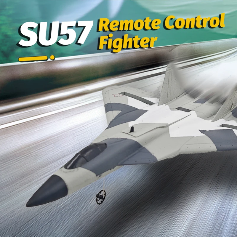 New Su57 Fixed-Wing Fighter Twin-Motor Electric Remote Control Aircraft Helicopter Model Outdoor Toy Christmas Gift For Children