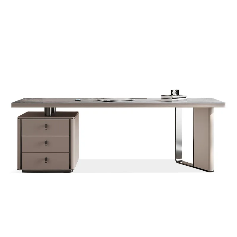 Italian light luxury rock slab small apartment household bedroom modern simple desktop computer table
