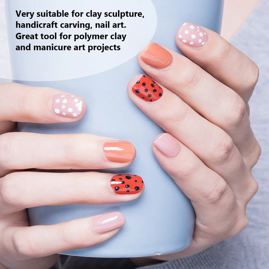 6 Größen Runde Dotting-Werkzeuge für Nagelkunst, Multifunktionales Werkzeug für Blumen, Punkte, Tonmodellierung, Prägung und Muster – Detail 4