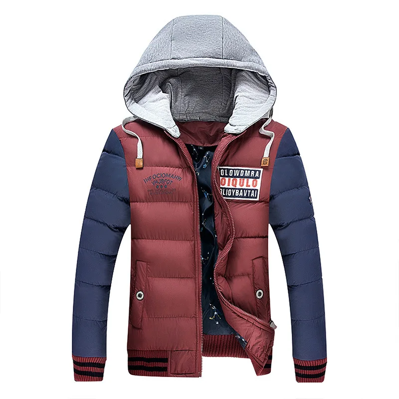 Men\'s Style Personalized Street Culture Thickened Fashion Cotton Padded Clothes Warm Hooded