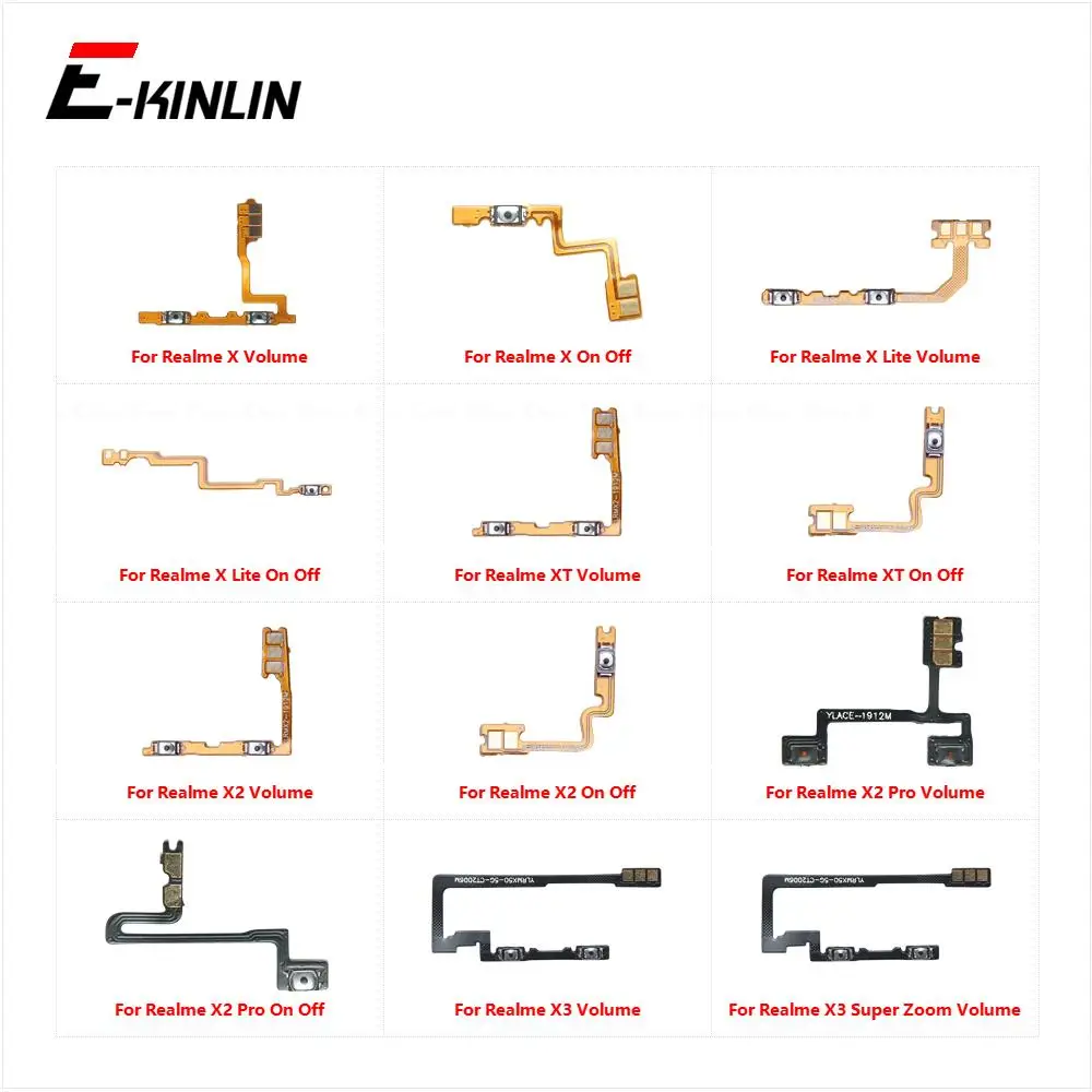 Volume Button Power Switch On Off Key Ribbon Flex Cable For OPPO Realme X Lite XT X2 Pro X3 Super Zoom Replacement Parts