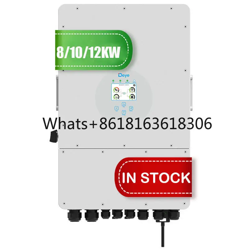 12kw Deye hybrid inverter 8000w 10000w SUN-8K-SG01LP1-EU solar  complete SUN-12K-SG04LP3-Eu 10kw 3 phase 